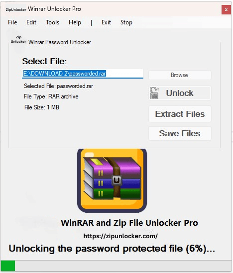 Zip Unlocker - Unlock Password Protected RAR & ZIP Files Easily