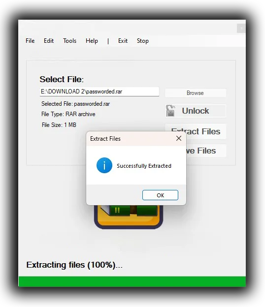Graphic emphasizing the fast processing speed of Zip Unlocker™ for file unlocking